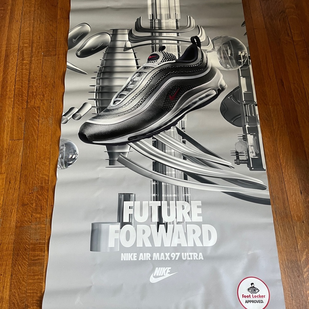 Nike Air Max 97 Ultra Footlocker Canvas Scroll Store Window Display 67” x 33”